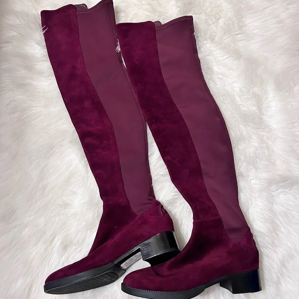 Tory Burch Caitlin over the knee suede boots